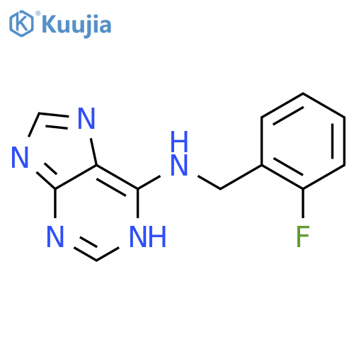 1H-Purin-6-amine, N-[(2-fluorophenyl)methyl]- structure