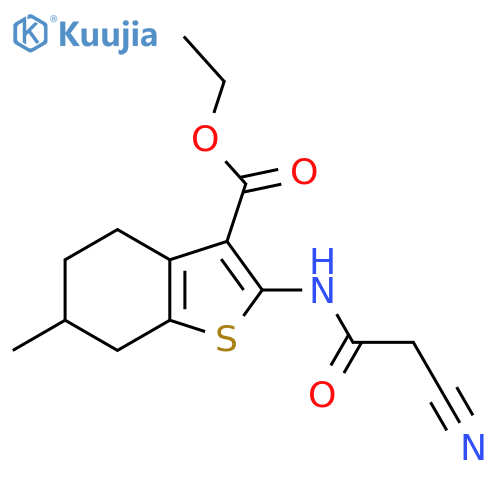 Ethyl 2-(Cyanoacetyl)amino-6-methyl-4,5,6,7-tetrahydro-1-benzothiophene-3-carboxylate structure