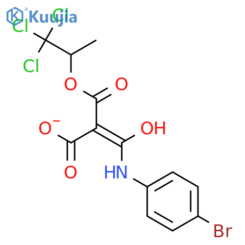 PROPANEDIOIC ACID, [[(4-BROMOPHENYL)AMINO]HYDROXYMETHYLENE]-, METHYL2,2,2-TRICHLOROETHYL ESTER structure