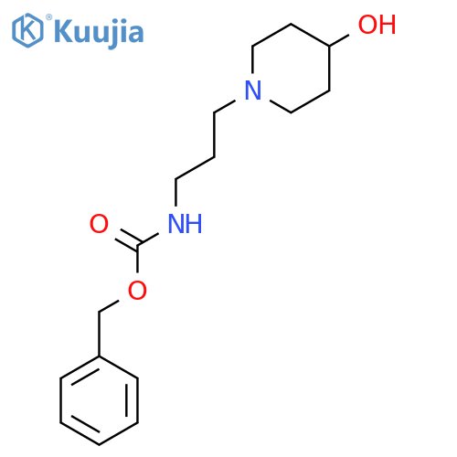 CARBAMIC ACID, [3-(4-HYDROXY-1-PIPERIDINYL)PROPYL]-, PHENYLMETHYL ESTER structure