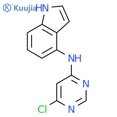 1H-Indol-4-amine, N-(6-chloro-4-pyrimidinyl)- structure