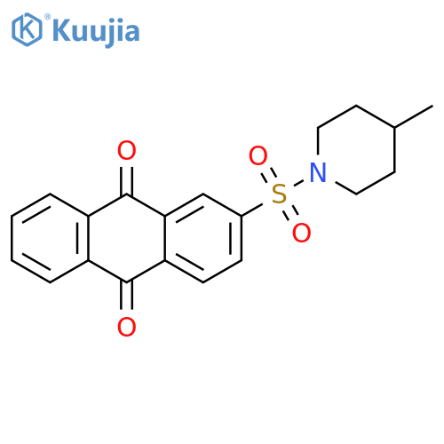 2-(4-methylpiperidin-1-yl)sulfonyl-9,10-dihydroanthracene-9,10-dione structure