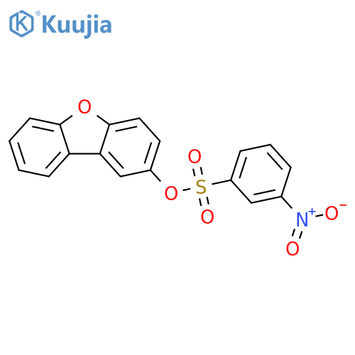 8-oxatricyclo7.4.0.0^{2,7}trideca-1(9),2,4,6,10,12-hexaen-4-yl 3-nitrobenzene-1-sulfonate structure
