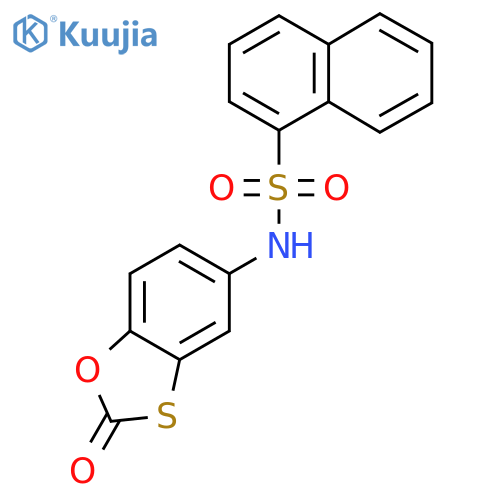 N-(2-oxo-2H-1,3-benzoxathiol-5-yl)naphthalene-1-sulfonamide structure
