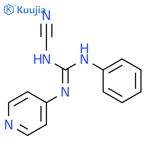 1-cyano-3-phenyl-2-pyridin-4-ylguanidine structure