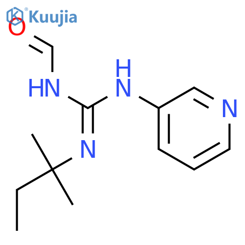 1-formyl-2-(2-methylbutan-2-yl)-3-pyridin-3-ylguanidine structure