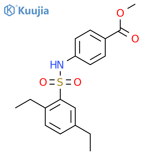 methyl 4-(2,5-diethylbenzenesulfonamido)benzoate structure