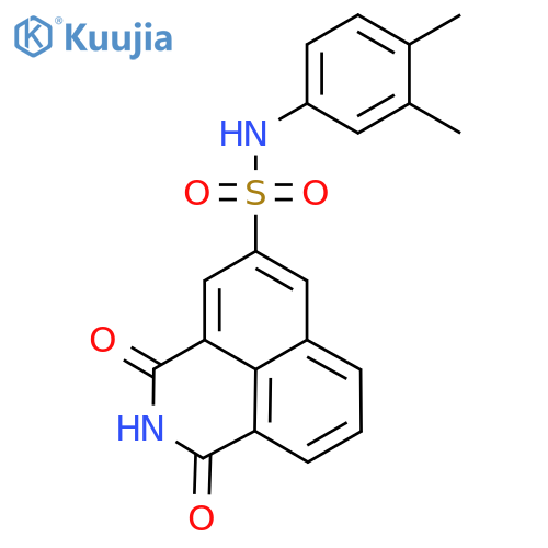 N-(3,4-dimethylphenyl)-2,4-dioxo-3-azatricyclo7.3.1.0^{5,13}trideca-1(12),5(13),6,8,10-pentaene-7-sulfonamide structure