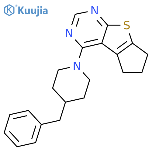 12-(4-benzylpiperidin-1-yl)-7-thia-9,11-diazatricyclo6.4.0.0^{2,6}dodeca-1(8),2(6),9,11-tetraene structure