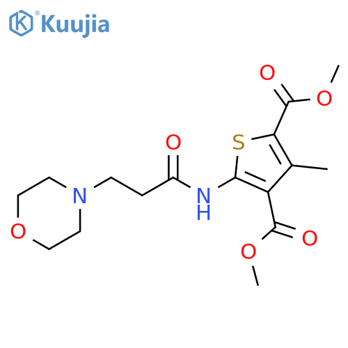 2,4-dimethyl 3-methyl-5-3-(morpholin-4-yl)propanamidothiophene-2,4-dicarboxylate structure