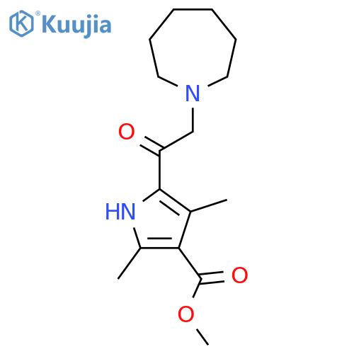 methyl 5-2-(azepan-1-yl)acetyl-2,4-dimethyl-1H-pyrrole-3-carboxylate structure