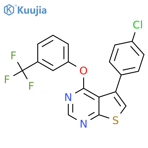 5-(4-chlorophenyl)-4-3-(trifluoromethyl)phenoxythieno2,3-dpyrimidine structure