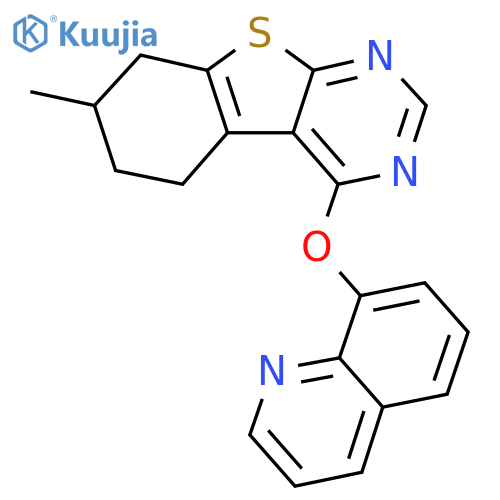 11-methyl-3-(quinolin-8-yloxy)-8-thia-4,6-diazatricyclo7.4.0.0^{2,7}trideca-1(9),2(7),3,5-tetraene structure