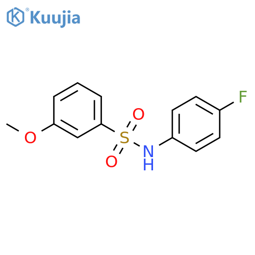 N-(4-fluorophenyl)-3-methoxybenzene-1-sulfonamide structure