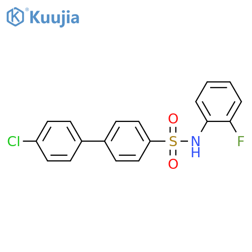 4'-chloro-N-(2-fluorophenyl)-1,1'-biphenyl-4-sulfonamide structure