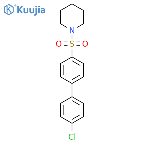 1-({4'-chloro-1,1'-biphenyl-4-yl}sulfonyl)piperidine structure