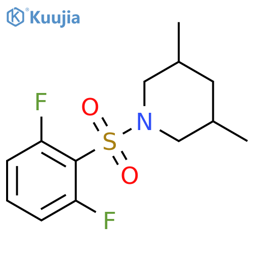 1-(2,6-difluorobenzenesulfonyl)-3,5-dimethylpiperidine structure