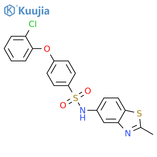 4-(2-chlorophenoxy)-N-(2-methyl-1,3-benzothiazol-5-yl)benzene-1-sulfonamide structure