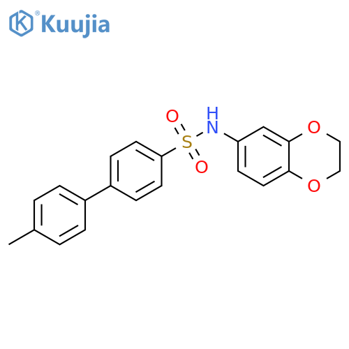 N-(2,3-dihydro-1,4-benzodioxin-6-yl)-4'-methyl-1,1'-biphenyl-4-sulfonamide structure