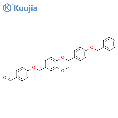 Benzaldehyde,4-[[3-methoxy-4-[[4-(phenylmethoxy)phenyl]methoxy]phenyl]methoxy]- structure