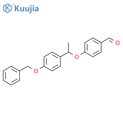Benzaldehyde, 4-[1-[4-(phenylmethoxy)phenyl]ethoxy]- structure