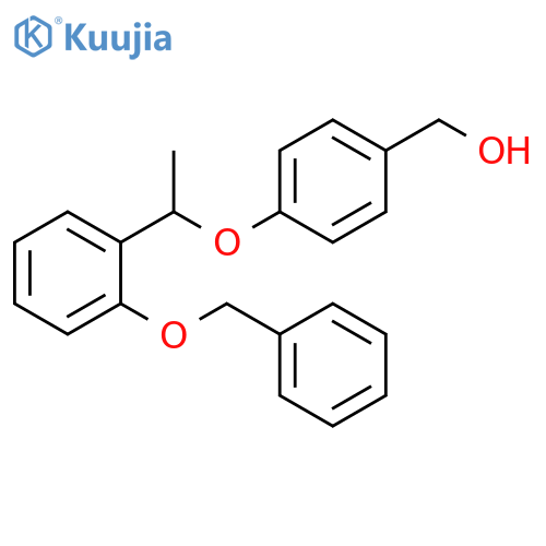 Benzenemethanol, 4-[1-[2-(phenylmethoxy)phenyl]ethoxy]- structure