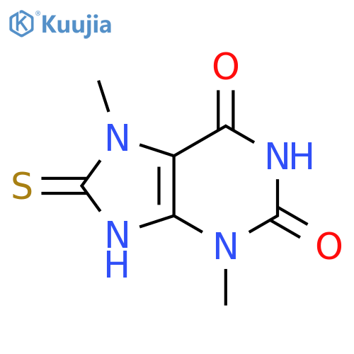 3,7-dimethyl-8-sulfanyl-2,3,6,7-tetrahydro-1H-purine-2,6-dione structure