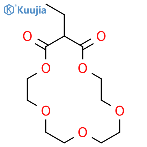1,4,7,10,13-Pentaoxacyclohexadecane-14,16-dione,15-ethyl- structure
