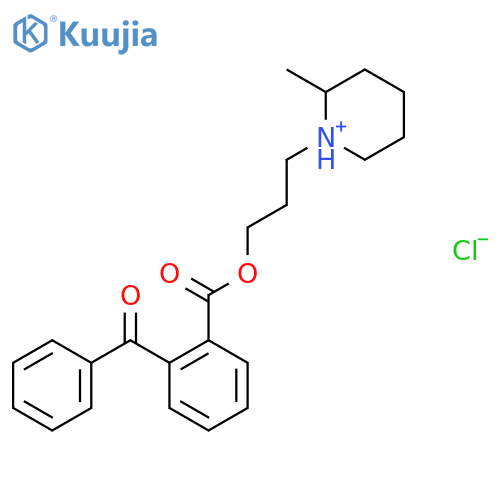 1-{3-[(2-benzoylbenzoyl)oxy]propyl}-2-methylpiperidinium chloride structure