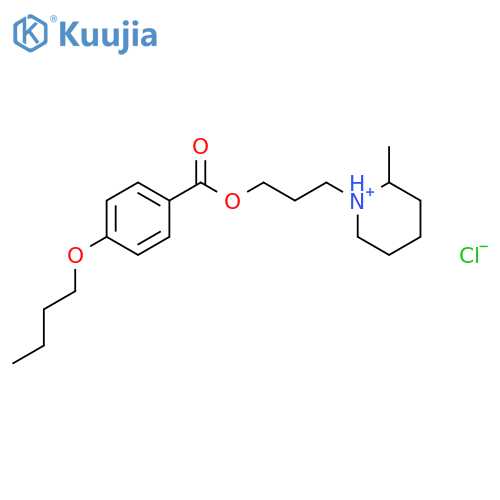 3-(2-methylpiperidin-1-ium-1-yl)propyl 4-butoxybenzoate;chloride structure