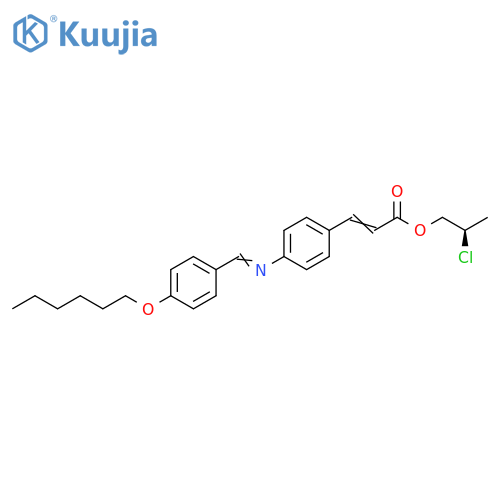 2-Propenoic acid, 3-[4-[[[4-(hexyloxy)phenyl]methylene]amino]phenyl]-,2-chloropropyl ester, (R)- structure