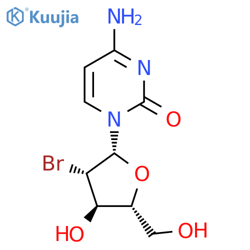 4-amino-1-[(2R,3S,4R,5R)-3-bromo-4-hydroxy-5-(hydroxymethyl)tetrahydrofuran-2-yl]pyrimidin-2-one structure