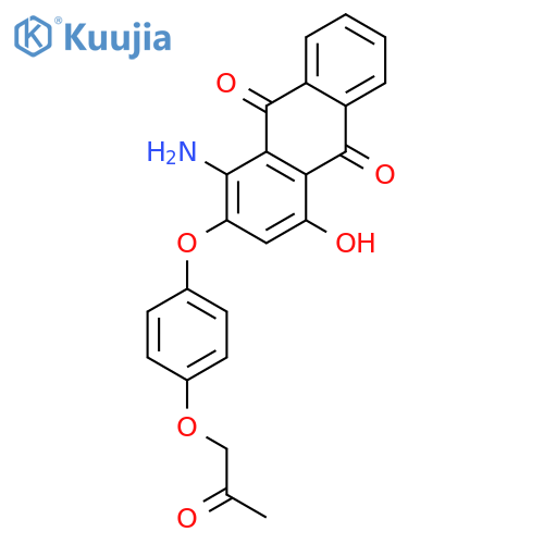 1-amino-4-hydroxy-2-[4-(2-oxopropoxy)phenoxy]anthraquinone structure