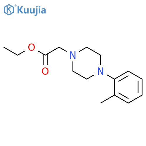 1-Piperazineacetic acid, 4-(2-methylphenyl)-, ethyl ester structure