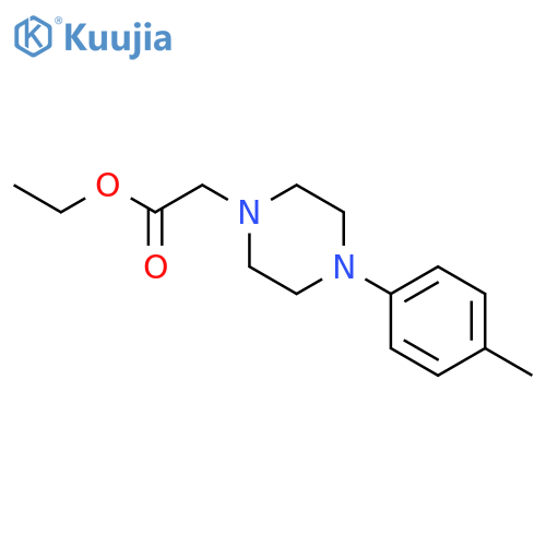 Ethyl [4-(4-methylphenyl)piperazin-1-yl]acetate structure