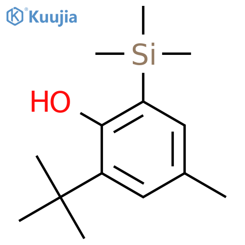 Phenol, 2-(1,1-dimethylethyl)-4-methyl-6-(trimethylsilyl)- structure