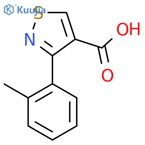 3-(2-Methylphenyl)-1,2-thiazole-4-carboxylic acid structure