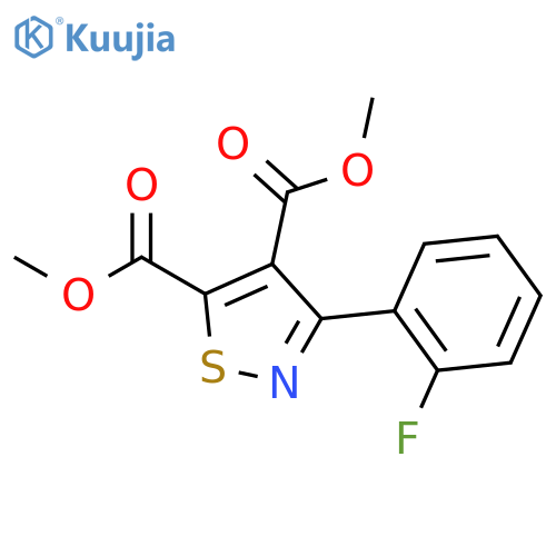4,5-Isothiazoledicarboxylic acid, 3-(2-fluorophenyl)-, dimethyl ester structure