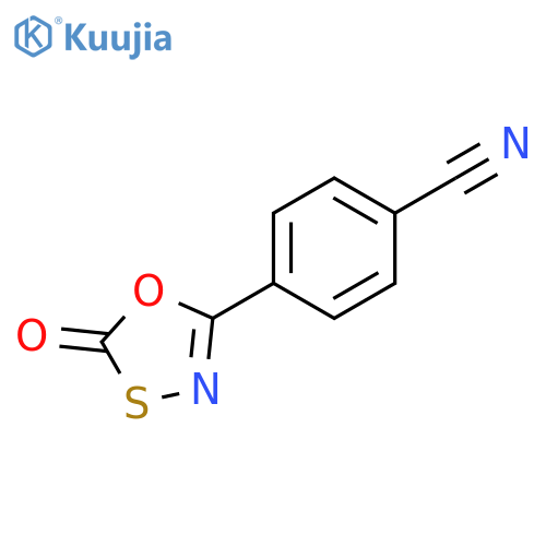 Benzonitrile, 4-(2-oxo-1,3,4-oxathiazol-5-yl)- structure