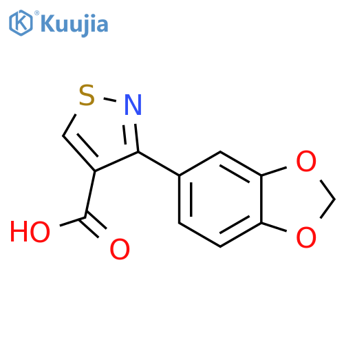 3-(Benzo[d][1,3]dioxol-5-yl)isothiazole-4-carboxylic acid structure