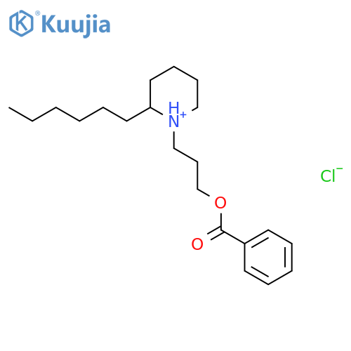 1-[3-(benzoyloxy)propyl]-2-hexylpiperidinium chloride structure