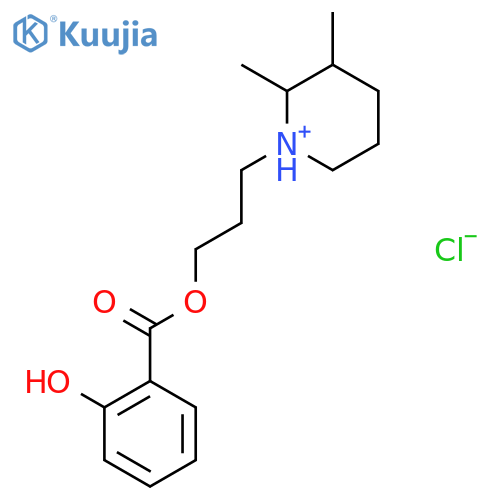 1-{3-[(2-hydroxybenzoyl)oxy]propyl}-2,3-dimethylpiperidinium chloride structure
