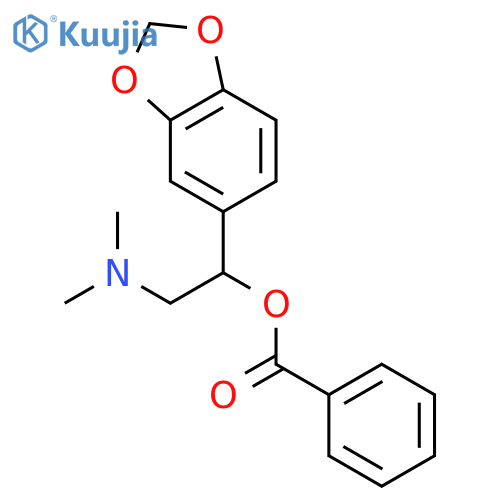 1-(1,3-benzodioxol-5-yl)-2-(dimethylamino)ethyl benzoate structure
