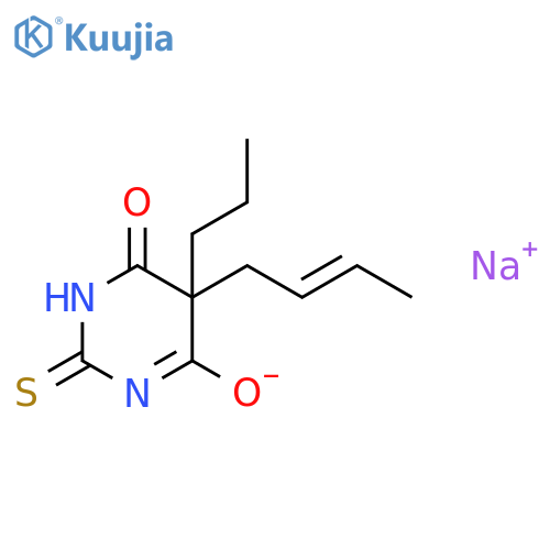 sodium 5-[(2E)-but-2-en-1-yl]-6-oxo-5-propyl-2-thioxo-1,2,5,6-tetrahydropyrimidin-4-olate structure