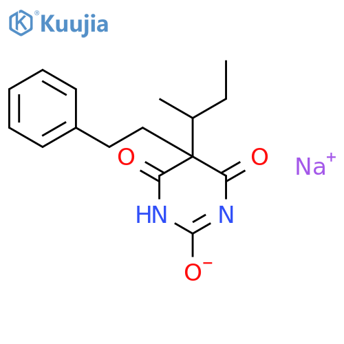 sodium 5-(butan-2-yl)-4,6-dioxo-5-(2-phenylethyl)-1,4,5,6-tetrahydropyrimidin-2-olate structure