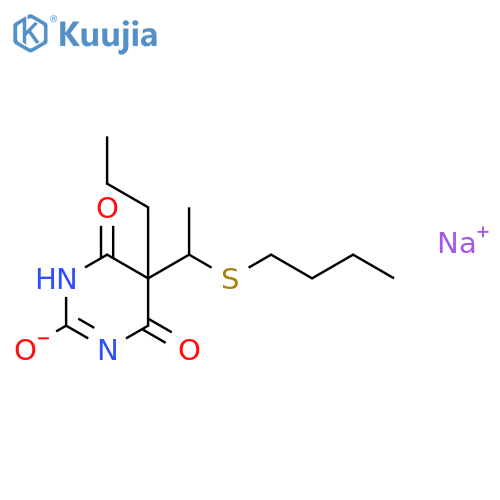 sodium 5-[1-(butylsulfanyl)ethyl]-4,6-dioxo-5-propyl-1,4,5,6-tetrahydropyrimidin-2-olate structure