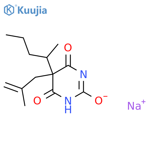 sodium 5-(2-methylprop-2-en-1-yl)-4,6-dioxo-5-(pentan-2-yl)-1,4,5,6-tetrahydropyrimidin-2-olate structure