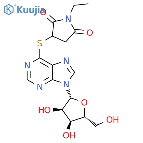 Inosine, 6-S-(1-ethyl-2,5-dioxo-3-pyrrolidinyl)-6-thio- structure