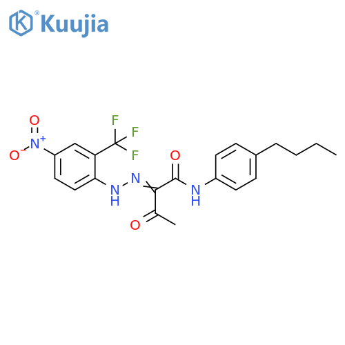 Butanamide,N-(4-butylphenyl)-2-[[4-nitro-2-(trifluoromethyl)phenyl]hydrazono]-3-oxo- structure