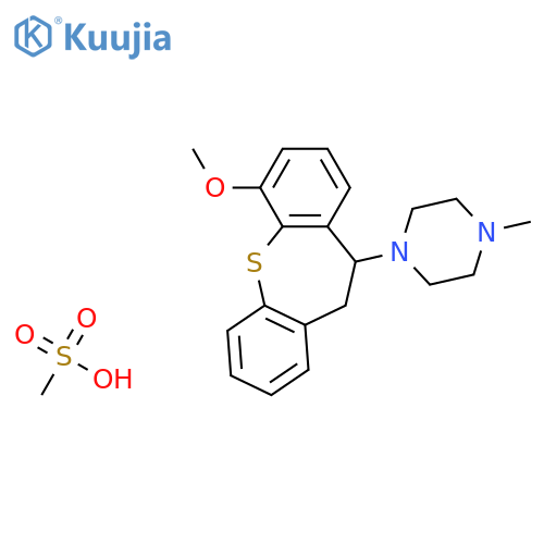 1-(6-methoxy-10,11-dihydrodibenzo[b,f]thiepin-10-yl)-4-methylpiperazine methanesulfonate structure
